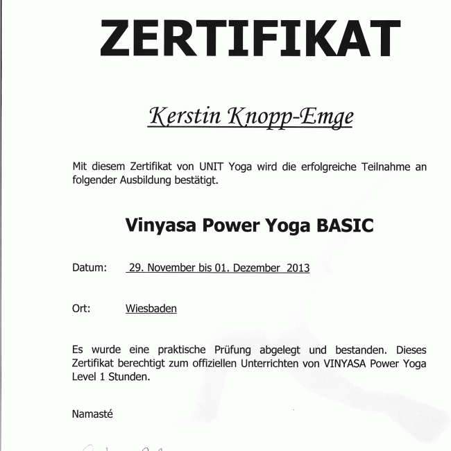 Vinyasa Power Yoga Basic kerstin.yoga