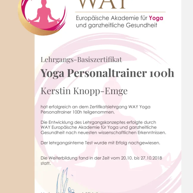 WAY Personal Yogateacher 100h kerstin.yoga